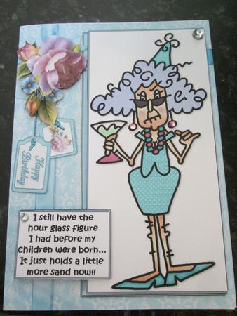 Stella and Her Hour Glass Figure Quick Card by Anne-marie Wheeler
