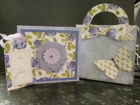 Midi Handbag Purple Rose by Anne-marie Wheeler