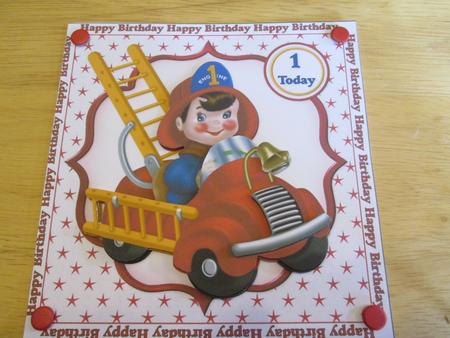 Lil Fireman Birthday Boy by Anne-marie Wheeler