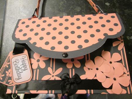 3D Elegant Floral Handbag Treat or Favour Box Kit by Anne-marie Wheeler