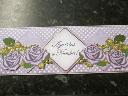 Lilac Rose Age is a Number Exlarge Dl Diamond Topper by Anne-marie Wheeler