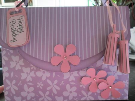 3D Pretty Pastel Handbag Treat or Favour Box Kit by Anne-marie Wheeler
