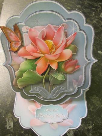In Love with Lotus Bracket Shaped Easel Card Mini-kit by Anne-marie Wheeler