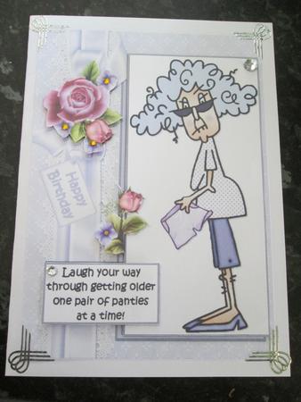 Stella Laughs About Getting Older Quick Card by Anne-marie Wheeler