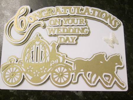 Cinderella Carriage and Horses Wedding Card  by Anne-marie Wheeler