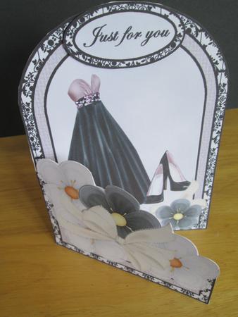 Cutaway Card - Black Dress Md by Anne-marie Wheeler