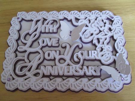 With Love On Your Anniversary Card. by Anne-marie Wheeler