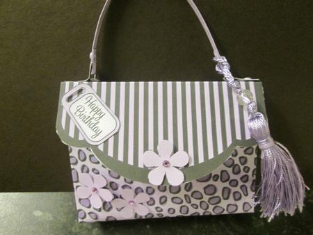 3D Animal Print Handbag Treat or Favour Box Kit by Anne-marie Wheeler