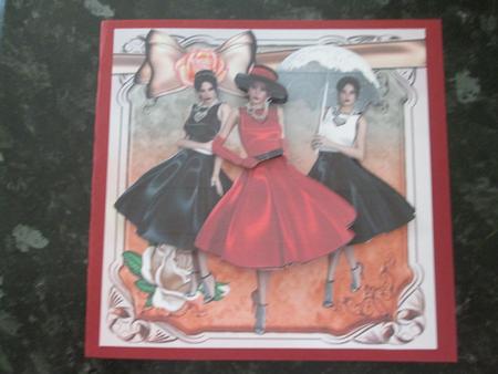 Here Come the Girls! Black, White & Red 8x8 Mini Kit by Anne-marie Wheeler