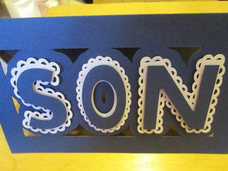 Son 2 Card Templates With Layered Wording by Anne-marie Wheeler