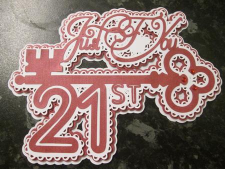 Just for You 21st Key Topper by Anne-marie Wheeler
