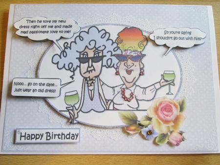 Stella and Edna Girl Talk Quick Card by Anne-marie Wheeler