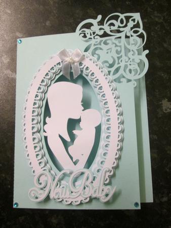 New Baby Frame Card by Anne-marie Wheeler