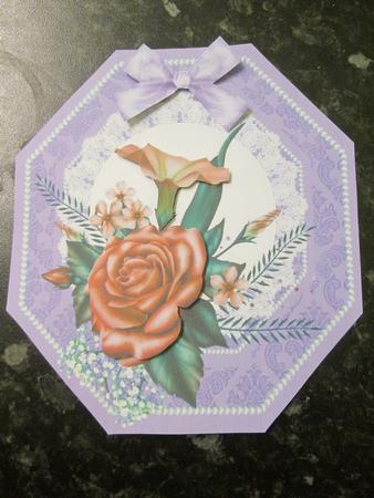 Lovely Topper or Easel in Lilac with Verse  by Anne-marie Wheeler