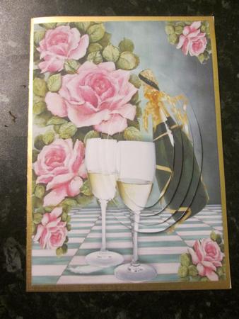 Let the Champagne Pour with Roses Oval Pyramids by Anne-marie Wheeler