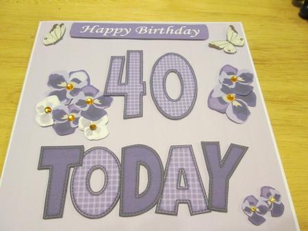 'any Age' with Purple Flowers & Butterflies Card Kit by Anne-marie Wheeler