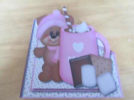 Lovely Over the Edge Cocoa Bear  by Anne-marie Wheeler