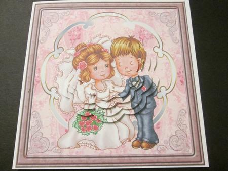 Bridal Couple Card with Petal Stackers by Anne-marie Wheeler