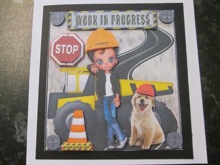 Work in Progress Topper with Decoupage by Anne-marie Wheeler