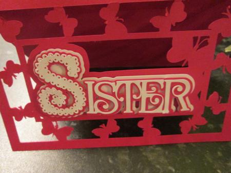Sister Butterfly Card With Layered Word Topper by Anne-marie Wheeler