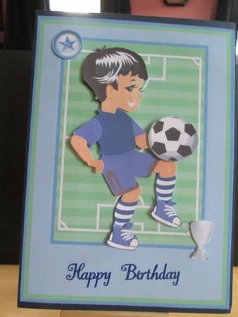 Football Boy Topper & Decoupage by Anne-marie Wheeler