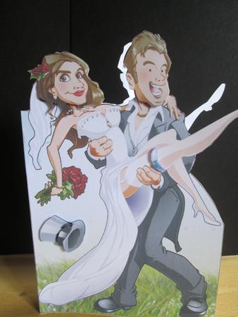 Just Married Shaped Card by Anne-marie Wheeler