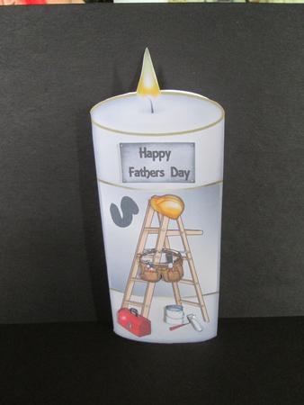 Tool,tie and Labtop Candle by Anne-marie Wheeler