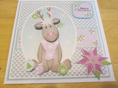 Rudy Reindeer with Baubles Card Topper by Anne-marie Wheeler