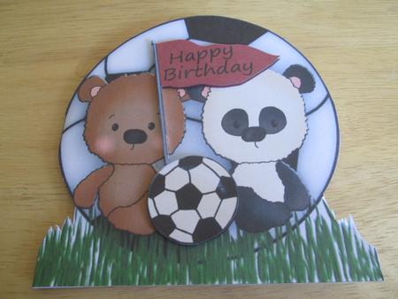 Footie Bears Shaped Birthday Card by Anne-marie Wheeler