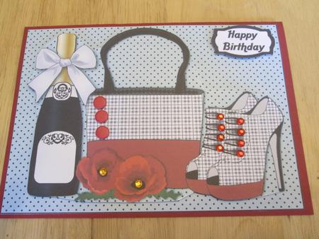 Handbag, Shoes, Poppies & Bubbly by Anne-marie Wheeler