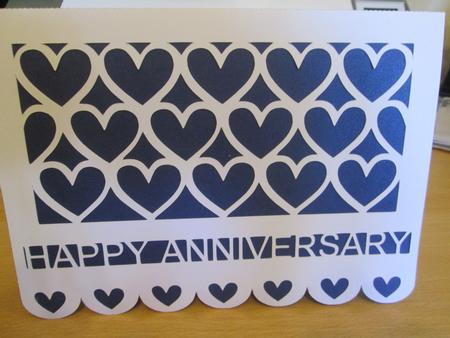 Happy Anniversary Hearts Card Template by Anne-marie Wheeler