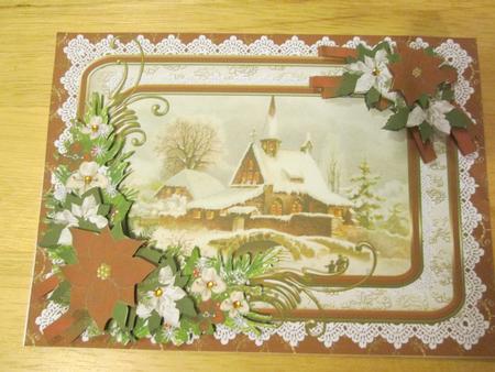 Rustic Vintage Church Scene Christmas Mini Kit by Anne-marie Wheeler
