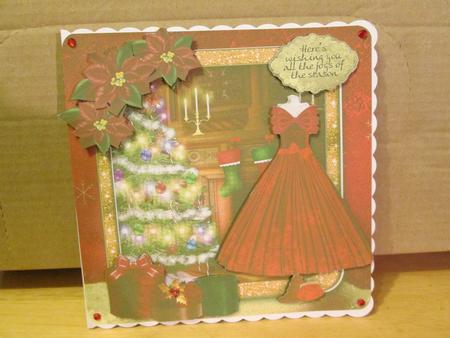 Christmas Cheer Dress and Gifts Mini Card Kit by Anne-marie Wheeler