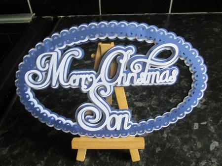 Merry Christmas Son Topper by Anne-marie Wheeler