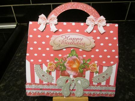 Candy Stripe Handbag and Gift Card by Anne-marie Wheeler