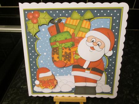 8x8 Xmas Santa Mini Kit 3D Decoupage by Anne-marie Wheeler