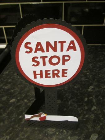 Santa Stop Here Sign Card Template Gets The Kids Crafting by Anne-marie Wheeler