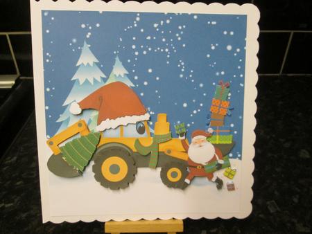 Santa's Little Helper Mini Card Kit with Jcb Digger by Anne-marie Wheeler
