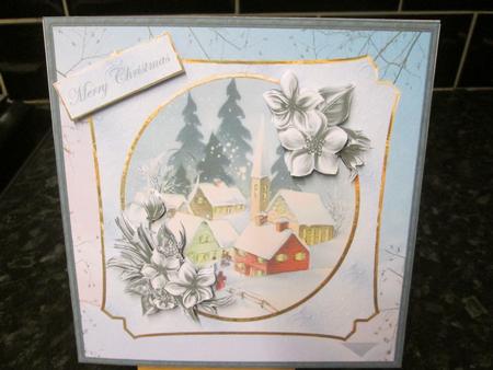 Christmas Church Service Card with Decoupage by Anne-marie Wheeler