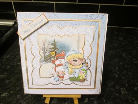 Beary Merry Christmas Card with Decoupage by Anne-marie Wheeler