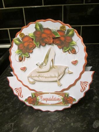 Red and White Wedding Rocker by Anne-marie Wheeler