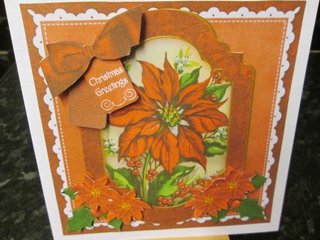 Red Poinsettia Christmasgreetings 6in Christmas Step by Step by Anne-marie Wheeler