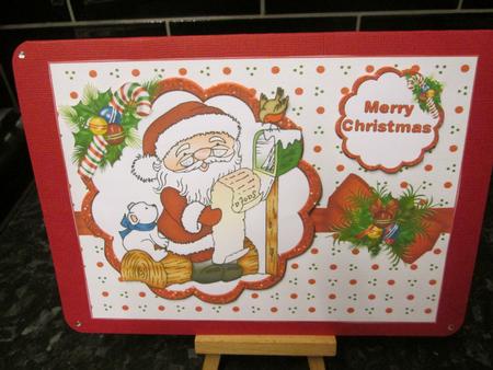 Santa Checks His List Quick Card by Anne-marie Wheeler