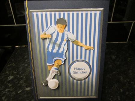 Footballer Quick Card - Blue by Anne-marie Wheeler