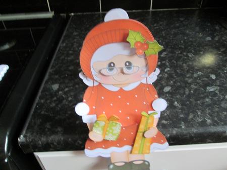 3D on the Shelf Card Kit - Christmas Mrs Claus Presents by Anne-marie Wheeler