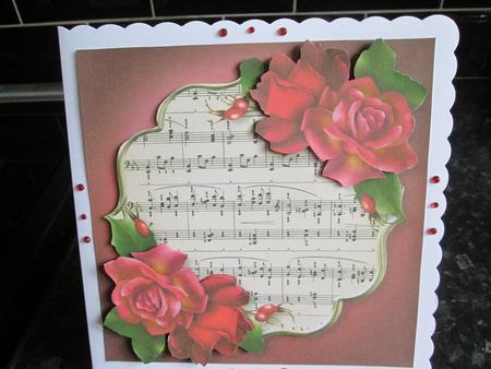 Beautiful Vibrance Roses & Sheet Music by Anne-marie Wheeler