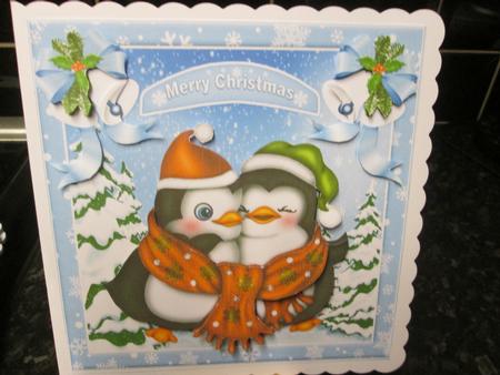 8x8 Cute Penguin Couple Mini Kit by Anne-marie Wheeler