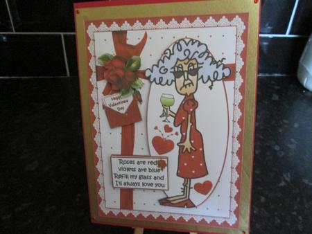 Stella and Her Valentine Glass Quick Card by Anne-marie Wheeler