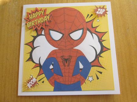 Super Hero Spider Man, Boom Zap 8x8 by Anne-marie Wheeler