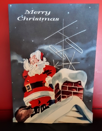 Christmas Santa on the Roof by Anne McIntyre